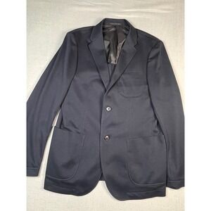 Uniqlo Blazer Large Navy Blue Sport Coat Jacket Lightweight Casual Business